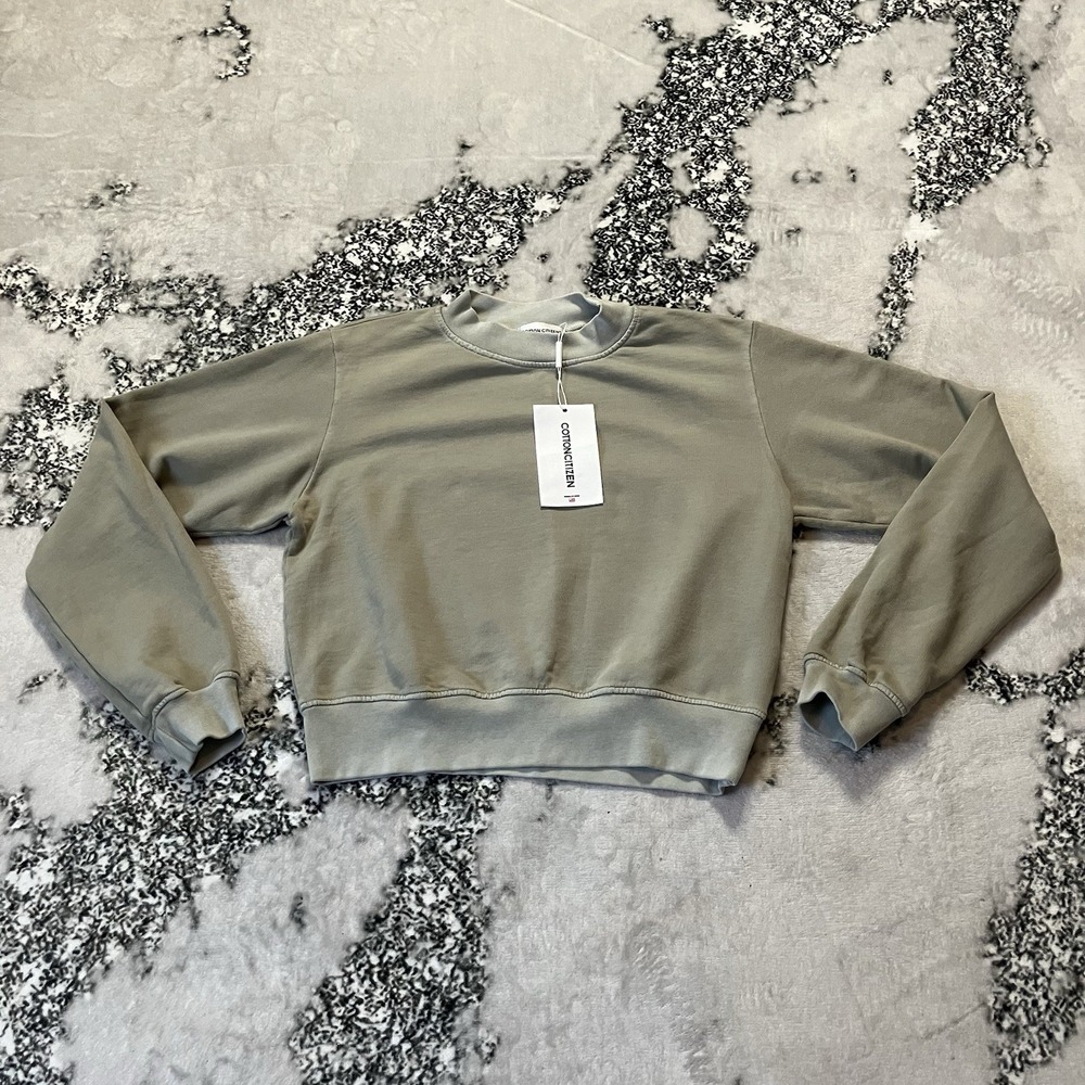 Cotton Citizen Sweatshirt Womens Sz XS Vtg Cement Gray Milan Oversized‎ Crewneck